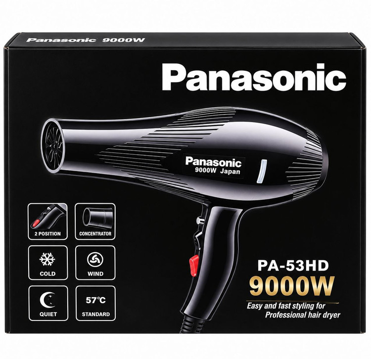 سشوار پاناسونیک حرفه ای 9000 وات مدل 53HD