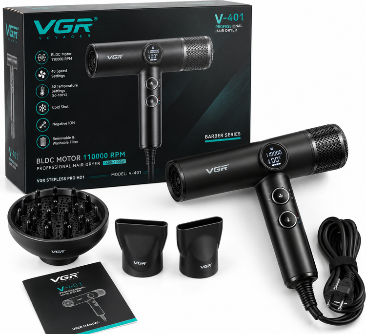 سشوار حرفهای وی جی آر مدل V-401